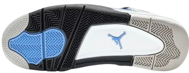 Back View of Jordan 4 Retro University Blue